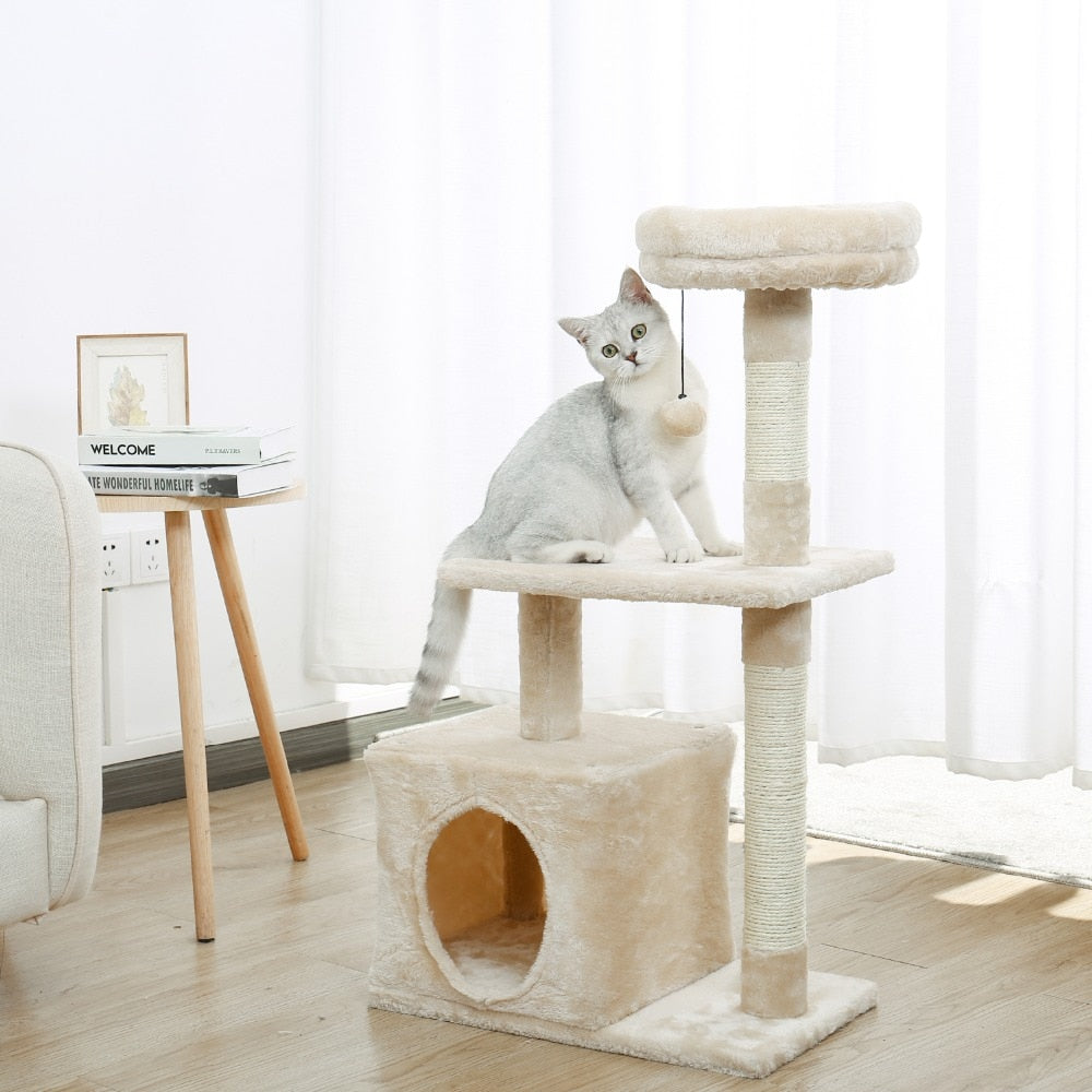 White cat tree