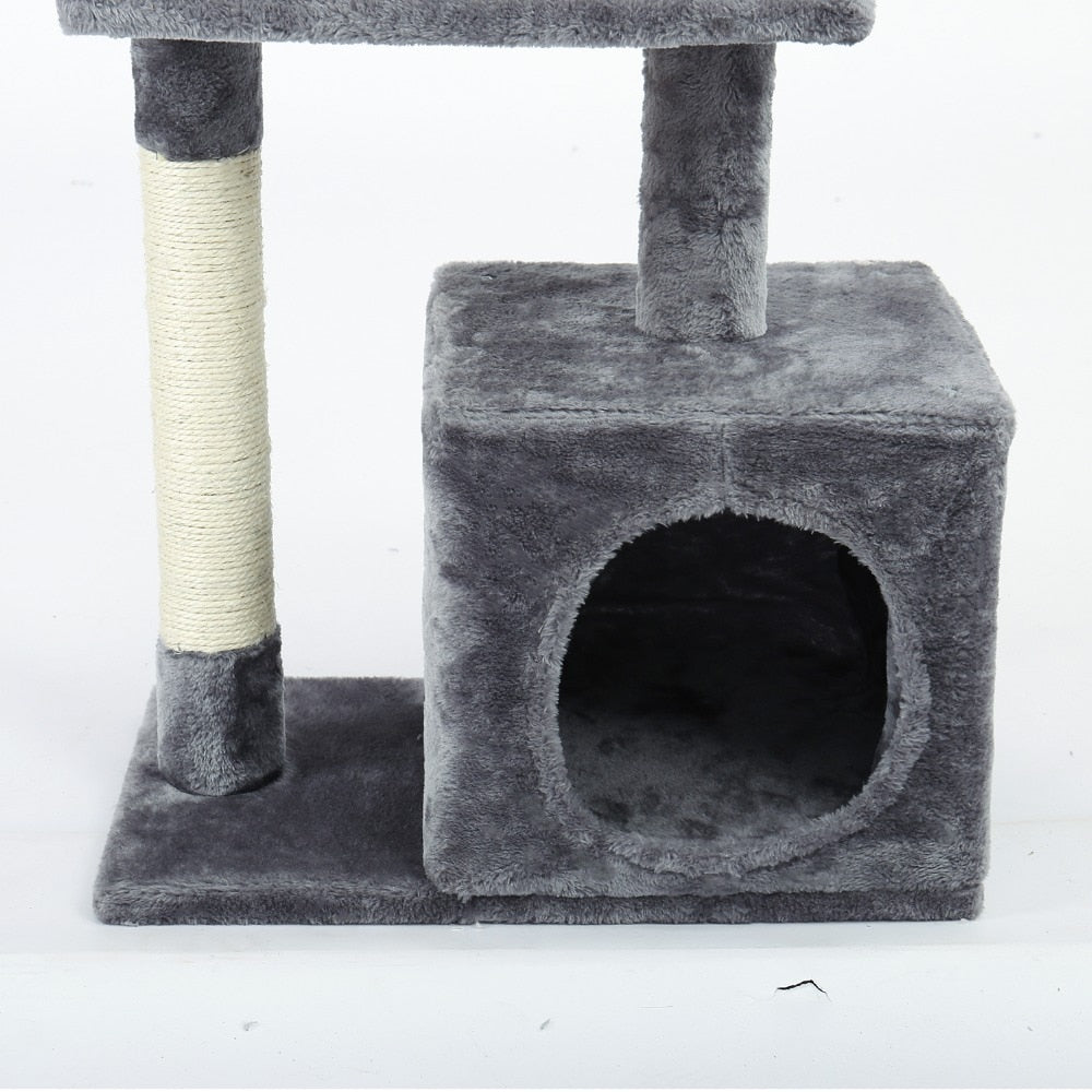 grey cat tree